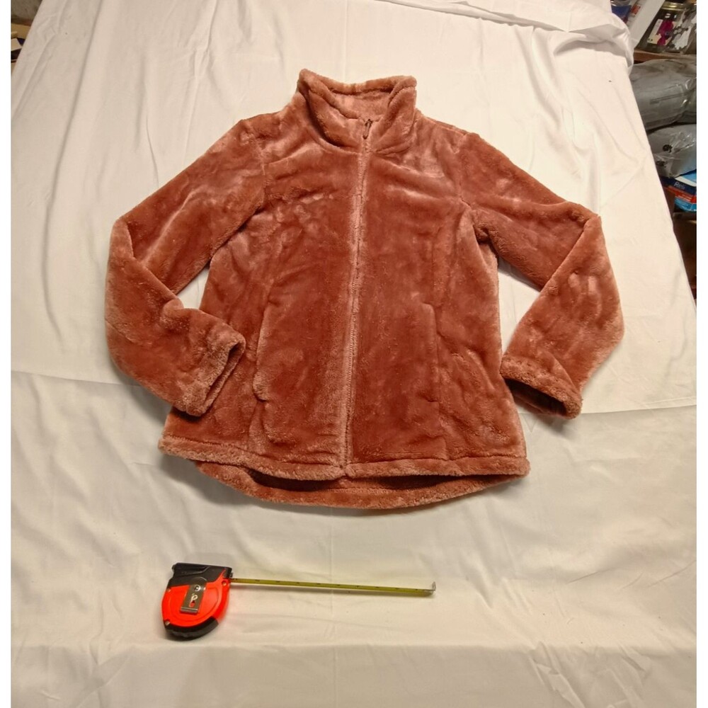 32 Degrees Heat Women's Pink Mid-Length Full Zip Jacket Long Sleeve Size M